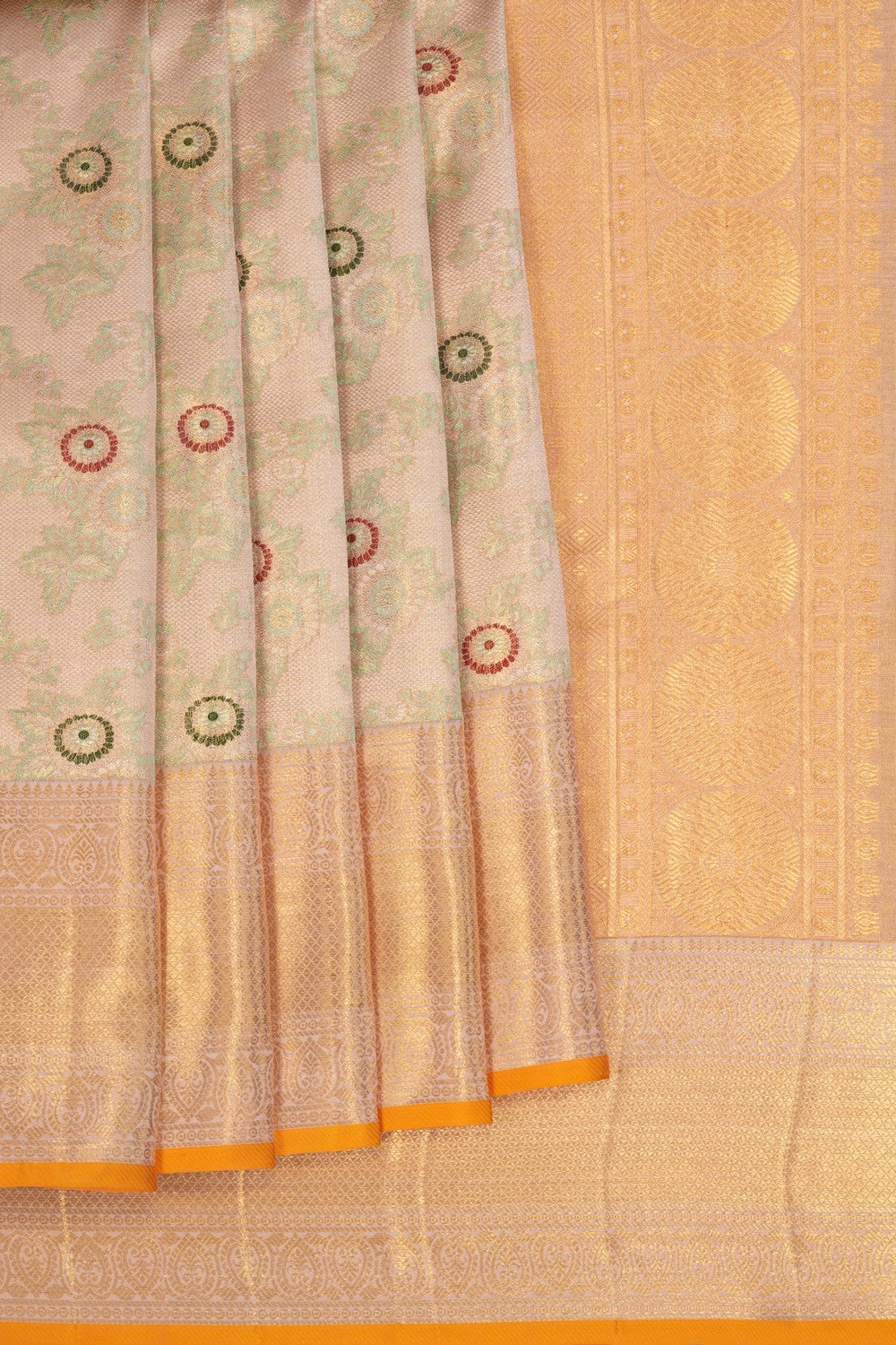 Image of Kanchipattu Brocade Gold Saree